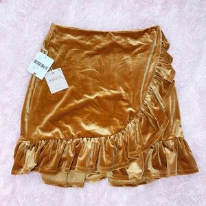 Gold Velvet Skirt